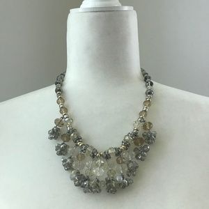 Talbots Chunky Crystal Bead and Rhinestone Statement Necklace